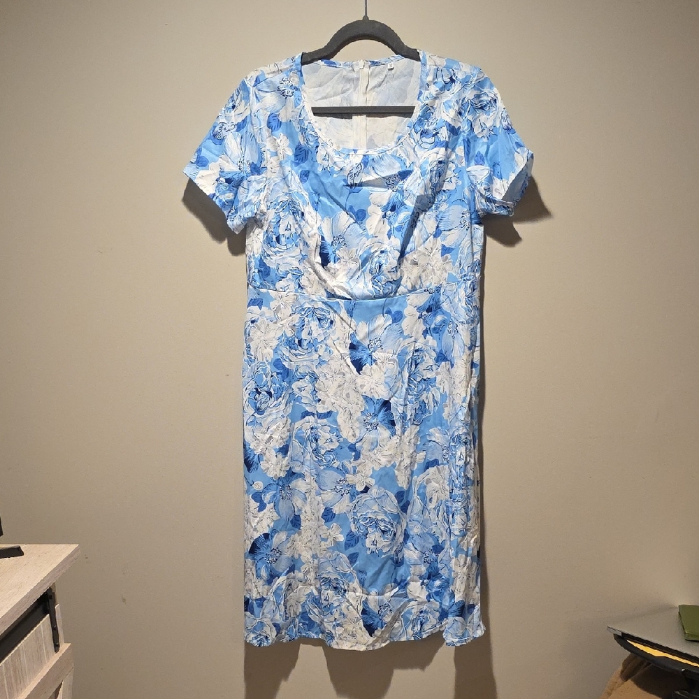 New Blue Floral Dress
